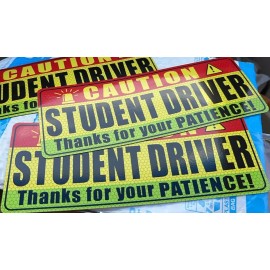 Student Driver Magnet Bumper Stickers For A New Driver Magnet Car Sign Pack Of 3