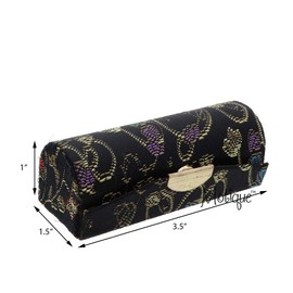Black Lipstick Case with Brocade Design