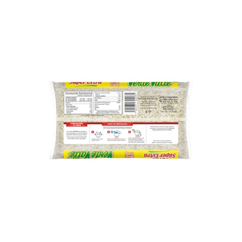 Verde Valle Arroz Súper Extra - 750 g