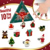 Christmas Stocking Stuffers Jewel Rings for Kids, Set of 10
