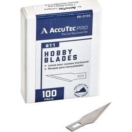 AccuTec Pro Hobby Blades #11 Standard Refill - Case-Pack, 1000-Blades - Precision Engineered with High Carbon Steel for Acute Point