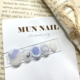 Heart Ice Cream Nail Tips - Mediaval / 하트 아이스크림 네일팁 - 미디오벌