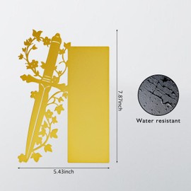 Dagger Bookshelf Decor – Fantasy Decor for Bookshelf and Desk, Ideal for Men's Desk Accessories, Gifts for Books Lovers-Gold