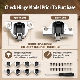 8 Pack Replacement for Blum 30.310-11.02 Cabinet Door Hinges, 110 Degree Screw-On Compact 33 Hinge, Without Mounting Plate, with Screws and Screwdriver