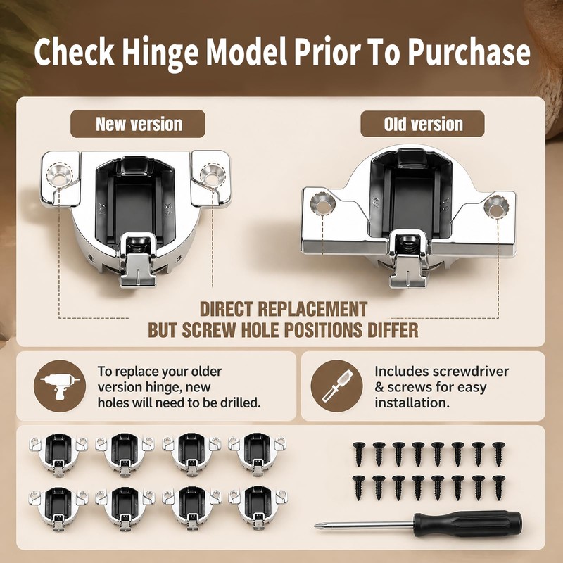 8 Pack Replacement for Blum 30.310-11.02 Cabinet Door Hinges, 110