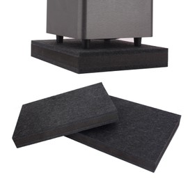2-Pack Studio Monitor Speaker Noise Isolation Pads 3-Layer Acoustic Stand Riser Foam Subwoofer Isolation Pad Audio Vibration Platform Stabilizer (Large - for 8-10 inches)