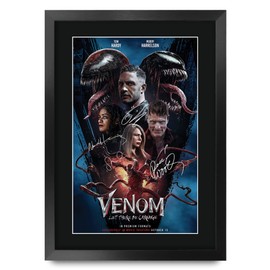 HWC Trading Venom 2 Gifts Printed Poster Signed Autograph Picture for Movie Memorabilia Fans - A3 Framed