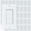 [40-Pack] PROCURU Decorator Paddle Rocker Light Switch, Single Pole, 3-Wire,