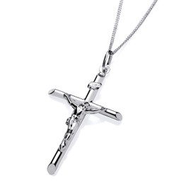 Old English Jewellers 925 Sterling Silver Large Crucifix Cross Pendant + Chain 16 18 20 inch (0)