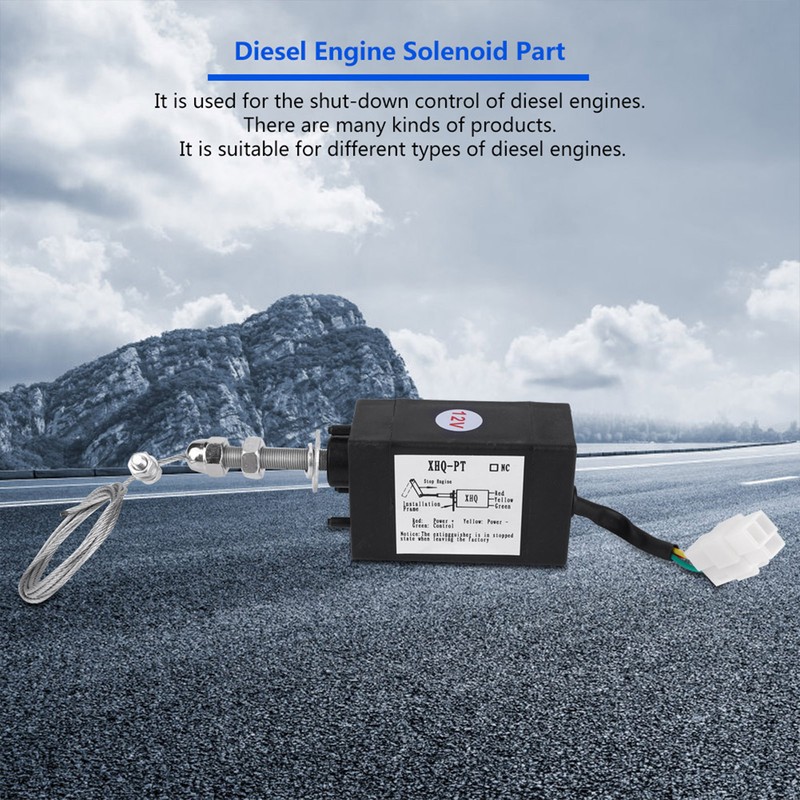 DC 12/24V Diesel Engine Flame Out Device Engine Stop Solenoid