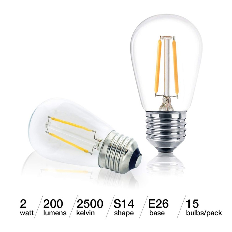 Brightech Ambience PRO Replacement Plastic LED Light Bulbs, 2 Watt