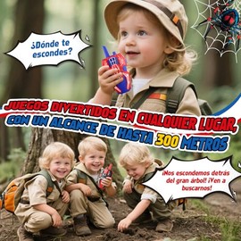 Lehoo Castle Walkie Talkie para Niños, Juguetes Niña 3 Años con 2 Walkie-talkies Largo Alcance, Juguetes para Niños, Equipo de Juegos al Aire Libre, J