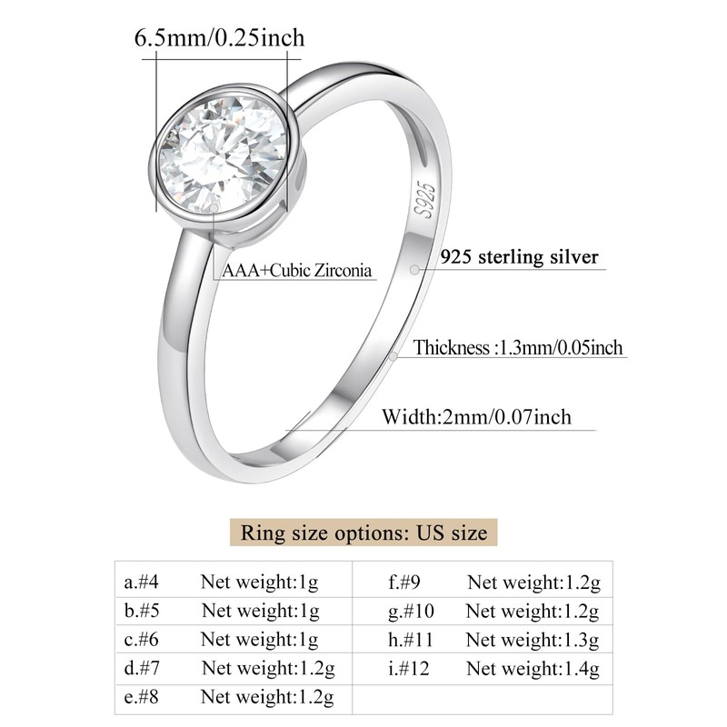 FindChic 925 Silver Cubic Zirconia Heart / Round / Square