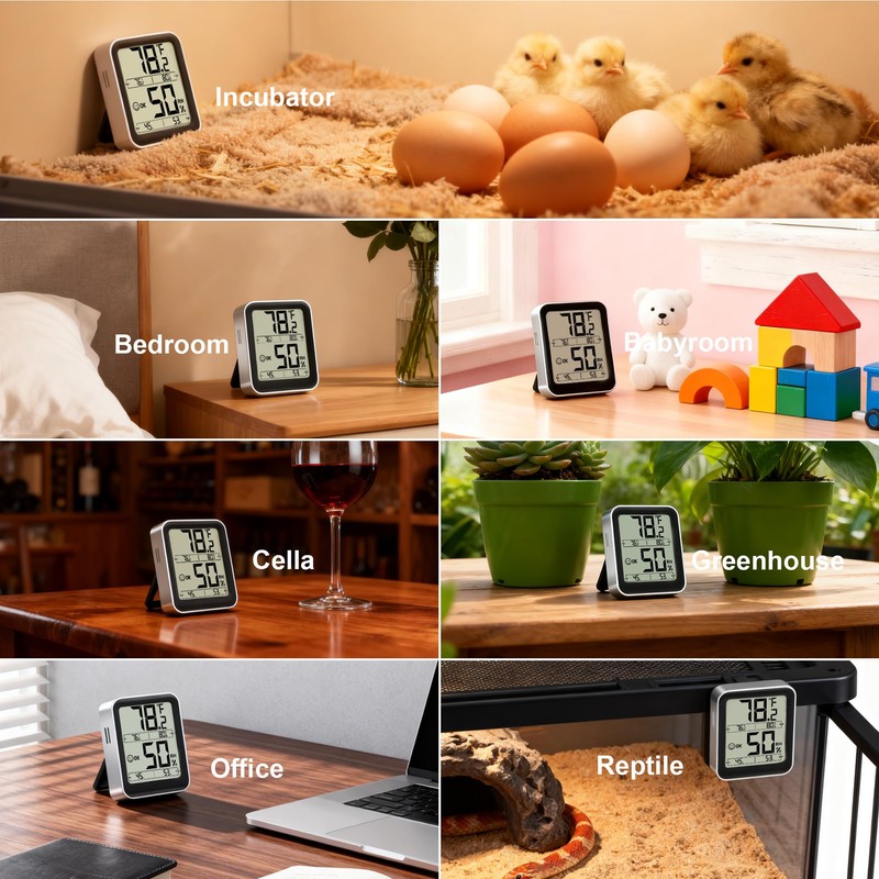 Antonki Room Thermometer Indoor Hygrometer Digital Temperature and Humidity Sensor