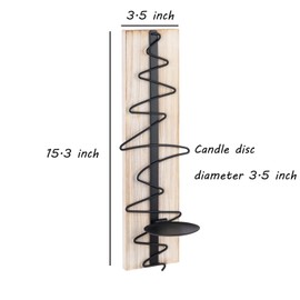 Capesaro Wall Candle Sconce Set of 2,Wooden Wall Mounted Candle Holder for Home,Rustic Farmhouse,Living Room, Bathroom, Dining Room Decorations