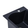 Comllen 16" x 16" Quartz Black Bar Sink Drop in,