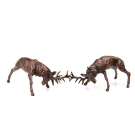 Butler & Peach - Solid Bronze Miniature Rutting Stags