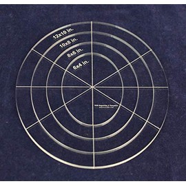 4 Piece Nested Oval Template Set-B-6", 8", 10", 12"-1/8" Acrylic"