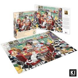 KI Puzzles 550 Piece Puzzle for Adults Mommy's Birthday Surprise Rosiland Solomon 50s Kitchen Jigsaw 24X18