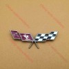 Truckemblems 2Pcs Silver Fits 1977-1979 C3 Fender Side Emblem Crossed