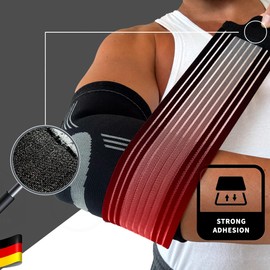 HEALTH & FIT: Elbow Sleeve for Compression with Adjustable Compression Straps. Made of Elastic & Breathable Fabric, Can be Worn on Both Sides, Anti Slip. Grey, S