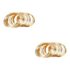Operitacx 2sets Alloy Wire for Jewelry Making DIY Wire Circles Bracelet Kit Gold Plated Charms Boys and Kit 60pcs*2