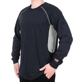 BOCOMAL FR Shirts for Summer Vented Mesh Loose Fit 4oz EX Lightweight Flame Resistant Base Layer CAT1 Crew Shirt