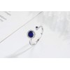 Presentski September Birthstone Sterling Silver Rings Dainty Blue Sapphire Real