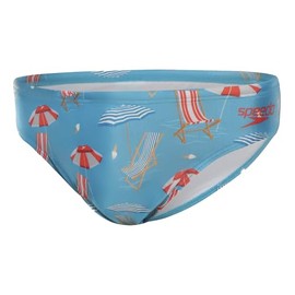 Speedo Men's Swim Briefs Sun Daze, Blue/White/Red, 36