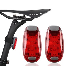 WUSJCOF Set of 2 Safety Lights, Flashing Light for School Bag, Clip Reflector Backpack Light, Running Light, Safety Light for Children, Joggers and Prams