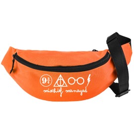 Hippowarehouse Mischief Managed Symbol Design Waist Pack Bum Bag Festival Accessory 38x14x8cm 2.5 litres