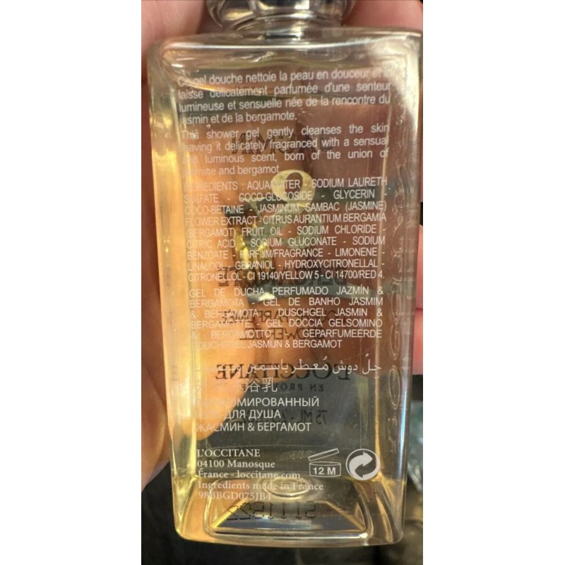 L'Occitane JASMIN & BERGAMOTE Shower Gel 1.0 oz 30 ml