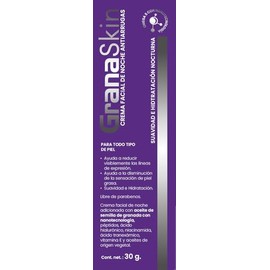 Crema Facial de Noche con Ácido Hialurónico y Péptidos, Para Todo Tipo de Piel, 30g