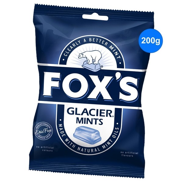 Fox's Glacier Mints 200 g Ice Candy with Natural Peppermint