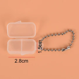（2pcs/lot） Hearing Aid Battery Caddy - Plastic Button Cell Holder Storage Case with Key Chain