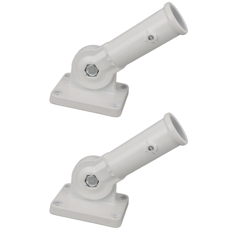2Pcs Adjustable Flag Pole Holder Aluminium Alloy Metal Wall Mount