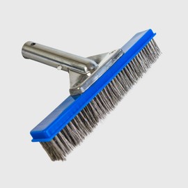 Cepillo de Cerdas de Acero Inoxidable Marca Aquex de 10” de Longitud Para Limpieza de Albercas, Piscinas y Spas