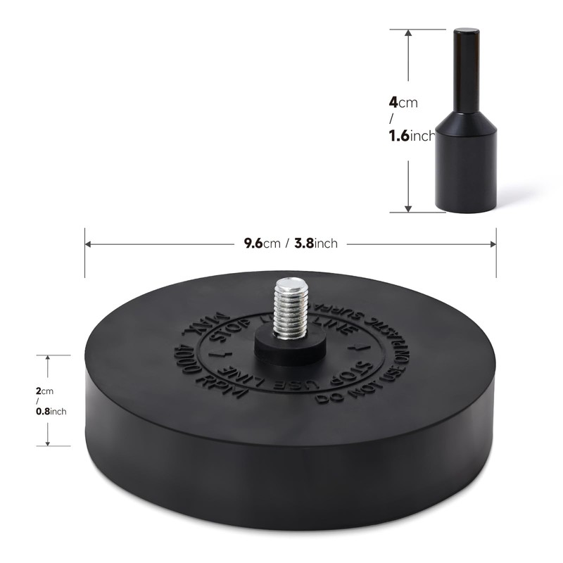 FOSHIO 3 Pack Decal Remover Eraser Wheel Tool Kit, 20mm