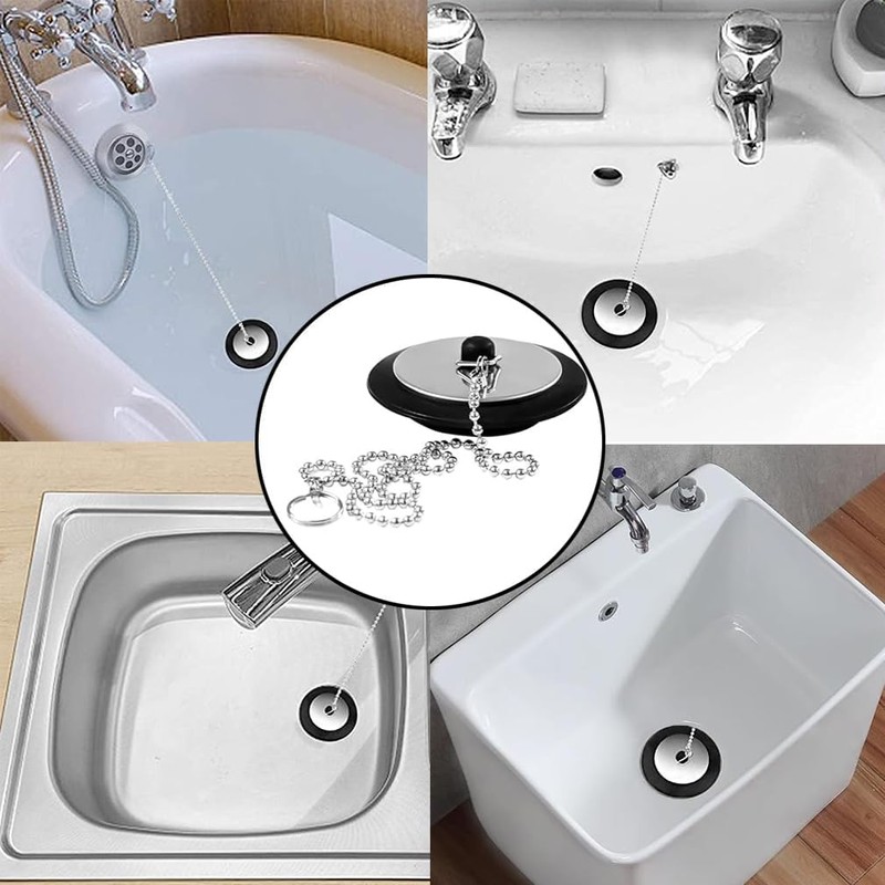 Universal Bath Plug, Sink Plug Replacement, kitchen Sink Plug Drain