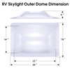 RV Skylight Replacement Bundle,18" x 26" RV Shower Skylight Cover
