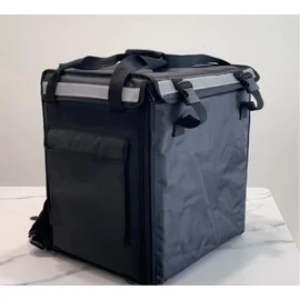 Packir PK-92V: Large Rigid Heavy Duty Food Delivery Box for Motorcycle, Insulated Pizza Delivery Bag for Bicycle/Scooter, Top Loading, 17" x 17" x 17", Collapsible, Waterproof