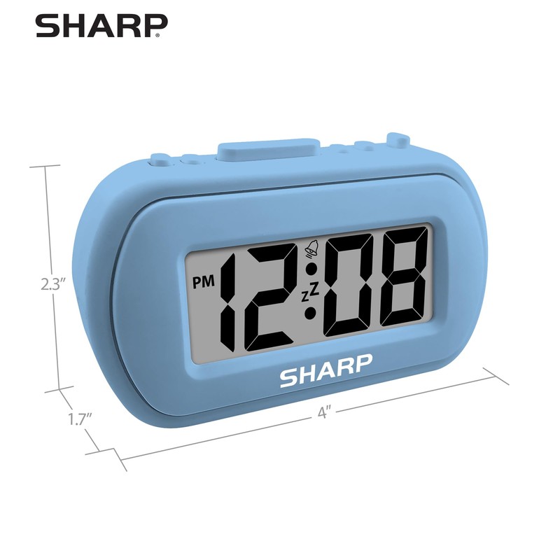 Sharp Digital Alarm Clock – Tactile Case with Soft Rubberized