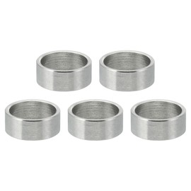 PATIKIL M10 Stainless Steel Spacers, 5 Pcs Metal Spacer Stainless Steel 10.2mm ID x 12mm OD x 5mm L Spacer Screw Standoff Round for 3/8" M10 Screw Bolts