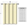 ggaimwf 53"x 69" Chevron Eyelet Curtain Yellow Stripes Geometric Arrow