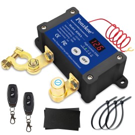 Ponzkoe 250A Smart Remote Kill Switch for Car - Battery Disconnect Switch 12V 24V, An...