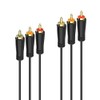 Hama 1.5m 3 RCA Male to 3 RCA Male Gold
