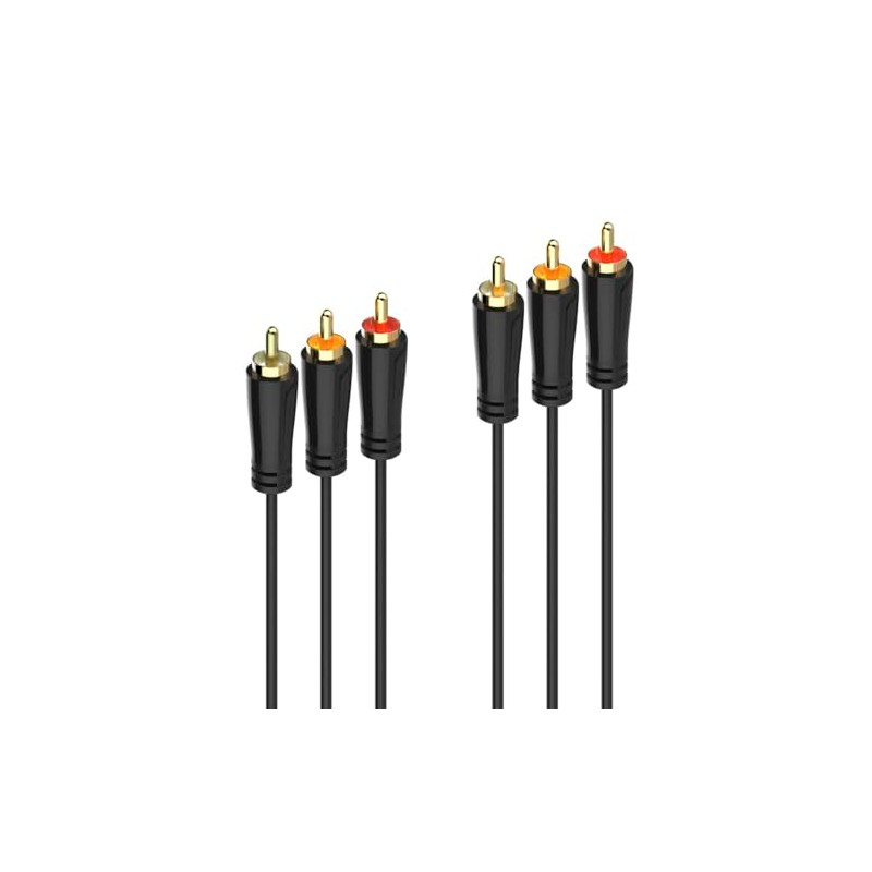 Hama 1.5m 3 RCA Male to 3 RCA Male Gold