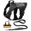 Reflective Service Dog in Training Vest Harness Leash Set for