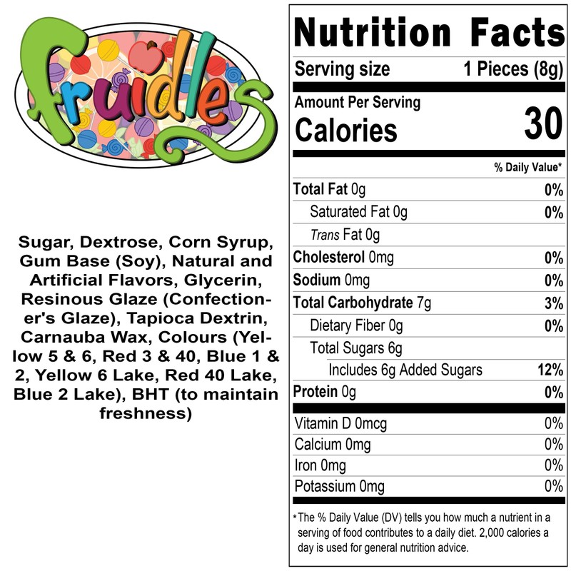 Wicked Watermelon Gum Balls Fruit Flavored, Candy Buffet Treats, Machine