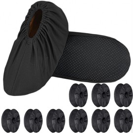 CECOMBINE 10 Pairs Reusable Waterproof Shoe Covers, Thickened Non-Slip Overshoes for Rainy Days Dustproof and Home Baseboard Protection, Breathable Mesh Fabric Boot Covers - Elasticity Convenience